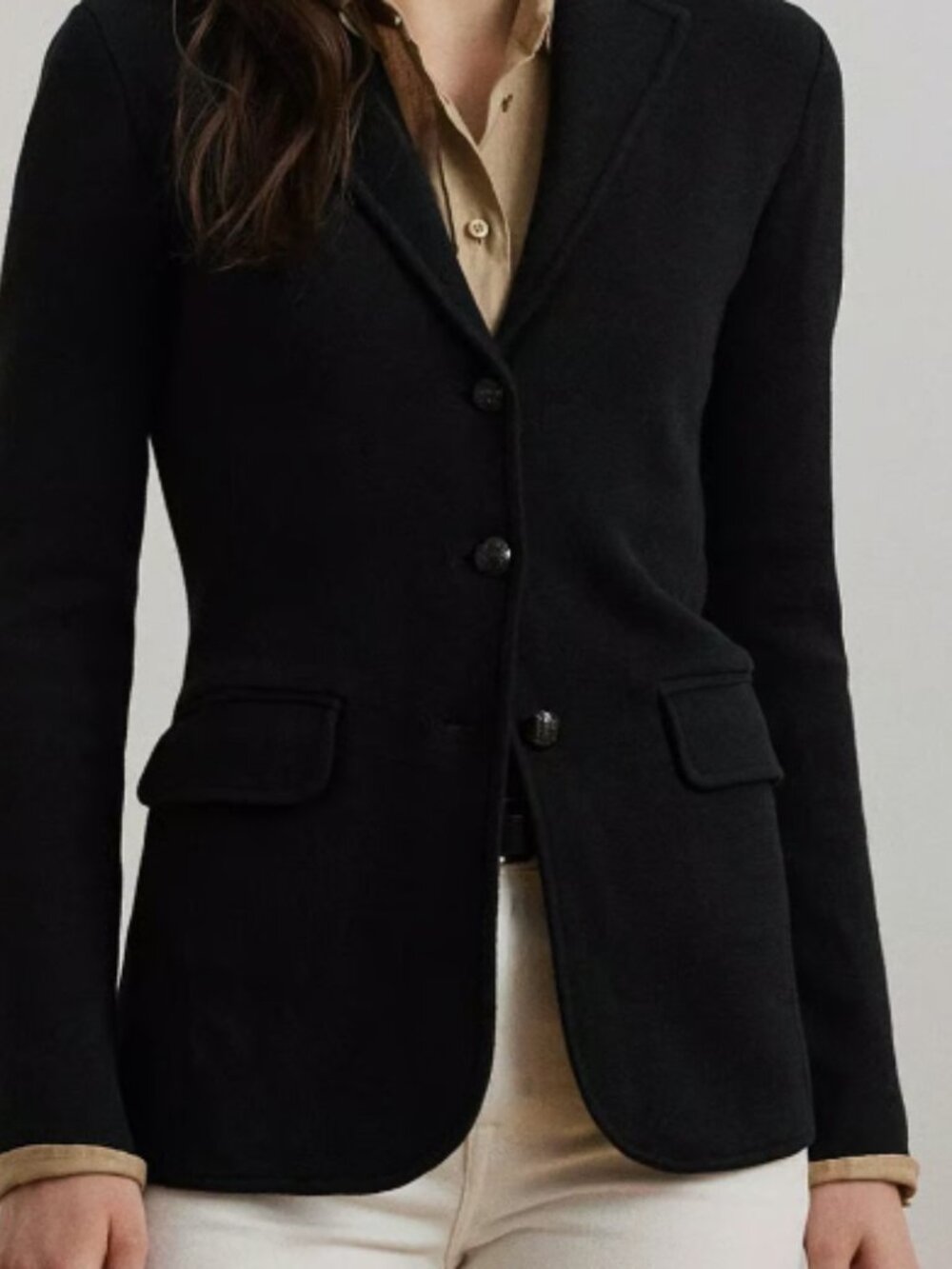 Ralph Lauren Women's Sweater-Knit Blazer L